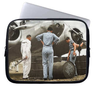 Amelia Earhart Lockheed Model 10 Electra 1937 Over Laptop Sleeve