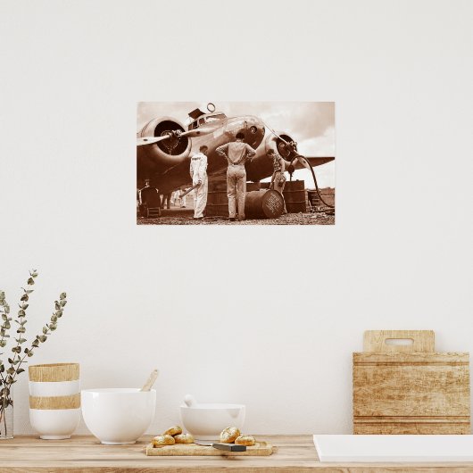 Amelia Earhart Lockheed Model 10 Electra 1937 Poster (Keuken)