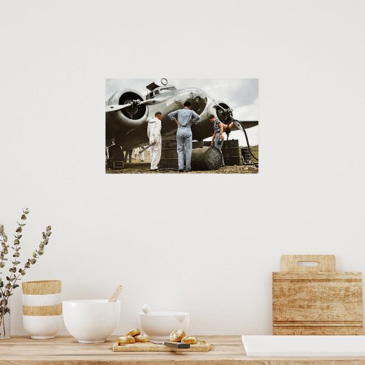 Amelia Earhart Lockheed Model 10 Electra 1937 Poster (Keuken)