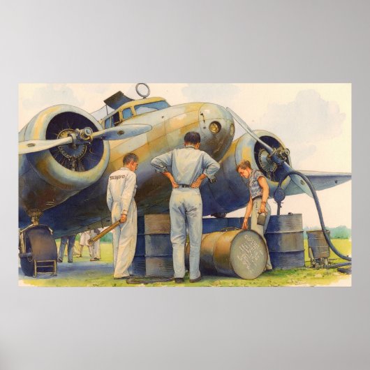 Amelia Earhart Lockheed Model 10 Electra 1937 Poster (Voorkant)