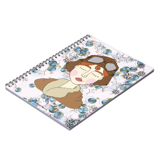 Amelia Earhart - Notable Women Notitieboek (Linkerzijde)