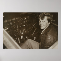 Amelia Earhart Onopgepoetste Luchtfoto van het Vli