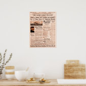 Amelia Earhart Ontbrekend Full Page Newspaper 1937 Poster (Keuken)