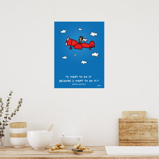 Amelia Earhart poster (Keuken)