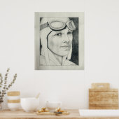 Amelia Earhart Poster (Keuken)