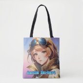 Amelia Earhart (schouder): Tote Bag (Voorkant)