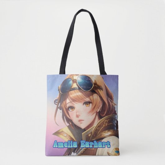 Amelia Earhart (schouder): Tote Bag (Voorkant)