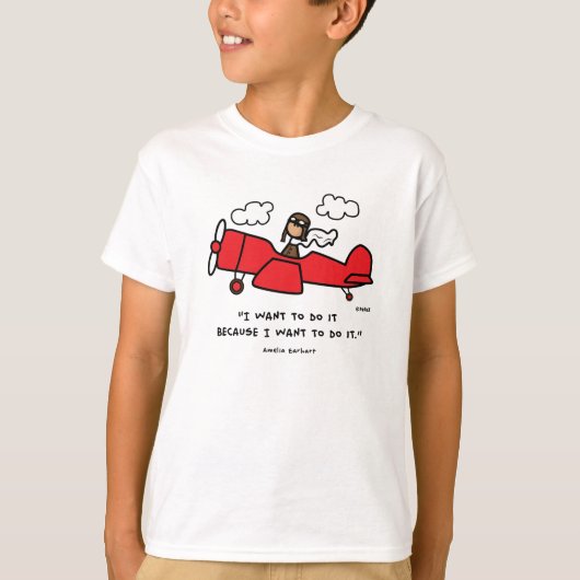 Amelia Earhart t-shirt (Voorkant)