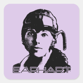 Amelia Earhart Vierkante Sticker