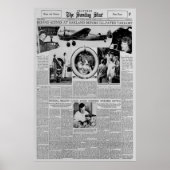 Amelia Earhart voor de ronde van de wereldvlucht 1 Poster (Voorkant)