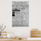 Amelia Earhart zendt radio Sos Juli 3 1937 uit Poster (Keuken)