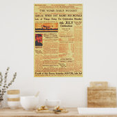 Amelia Earhart zendt Radio Sos Sepia 1937 Post uit Poster (Keuken)