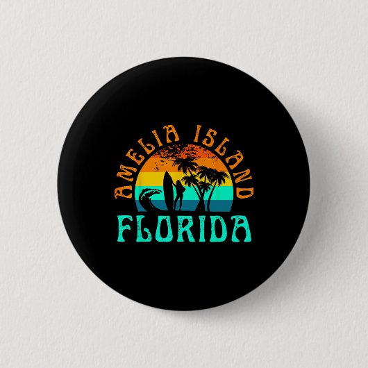 Amelia-eiland _1  ronde button 5,7 cm (Voorkant)