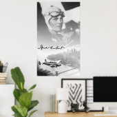 AMELIA en haar LOCKHEED ELECTRA AIRPLANE Poster (Thuiskantoor)