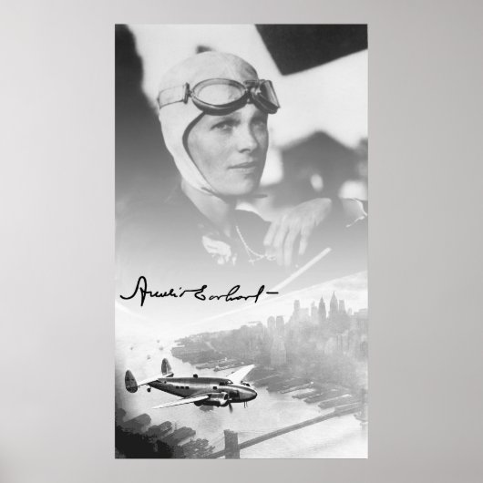 AMELIA en haar LOCKHEED ELECTRA AIRPLANE Poster (Voorkant)