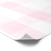 Amelia gepersonaliseerde roze strik & gingham prin poster (Hoek)