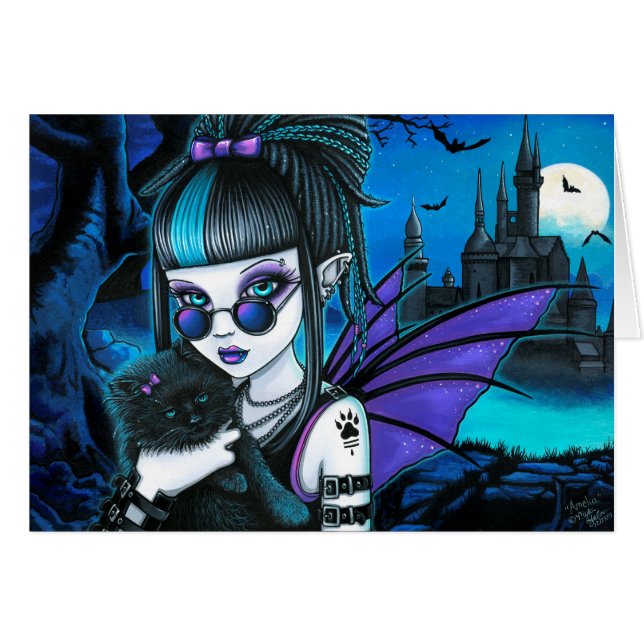 Amelia Gothic Vampire Werecat Moon Fairy Castle (Voorkant Horizontaal)