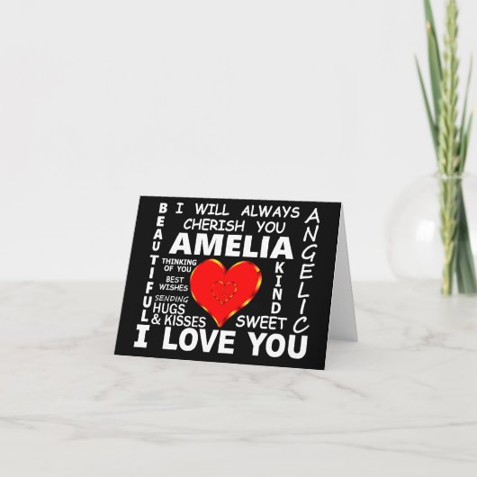 Amelia Ik Hou Van Jou Kaart (Voorkant)
