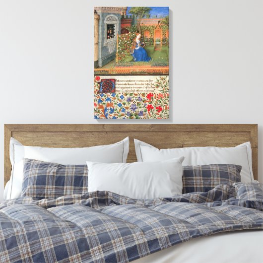 Amelia in de rosegarden canvas afdruk (Insitu (Slaapkamer))