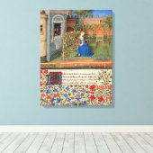 Amelia in de rozentuin canvas afdruk (Insitu (Houten vloer))