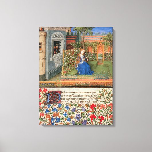 Amelia in de rozentuin canvas afdruk (Voorkant)