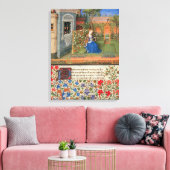 Amelia in de rozentuin canvas afdruk (Insitu (Woonkamer))