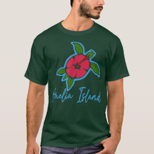 Amelia Island 2022 Zee Turtle Tropical Flowers Vac T-shirt