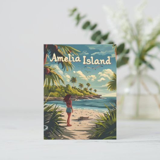 Amelia Island Beach Briefkaart (Staand voorkant)