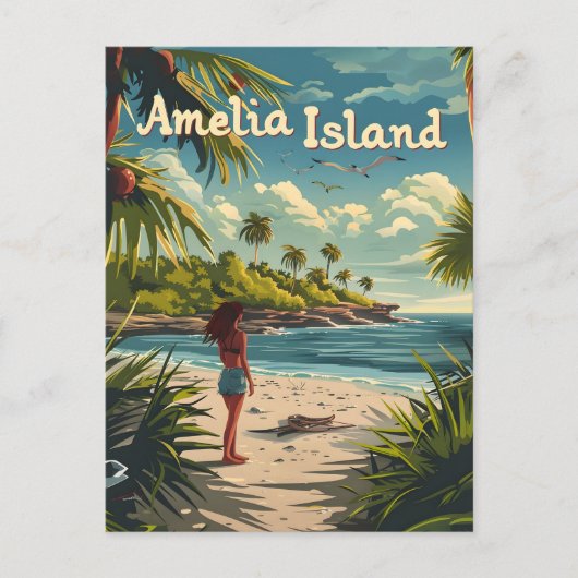 Amelia Island Beach Briefkaart (Voorkant)
