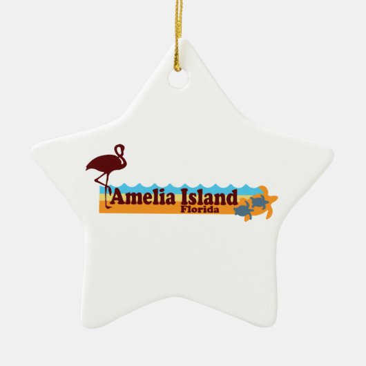 Amelia Island - Beach Design. Keramisch Ornament (Voorkant)