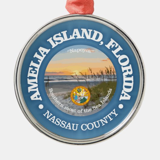 Amelia Island (C) Metalen Ornament (Voorkant)