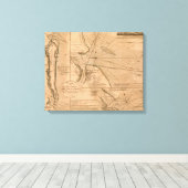 Amelia Island, Florida 1770-kaart Canvas Afdruk (Insitu (Houten vloer))