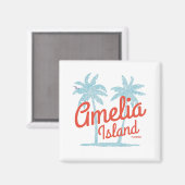 Amelia Island Florida Beach Coral Surf Magneet (Voorkant / Achterkant)
