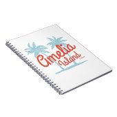 Amelia Island Florida Beach Coral Surf Notitieboek (Rechterzijde)