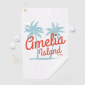 Amelia Island Florida Beach Coral Surf Souvenir Golfhanddoek (Insitu)