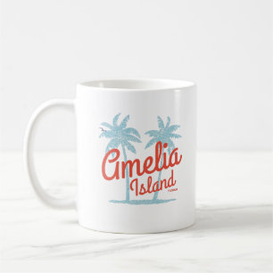 Amelia Island Florida Beach Coral Surf Souvenir Koffiemok