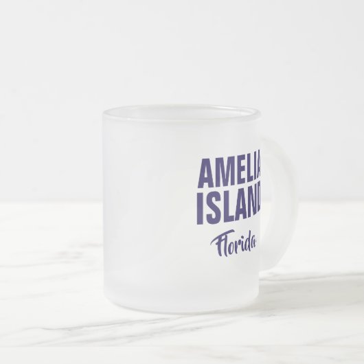 Amelia Island Florida Coffee Mug Matglas Koffiemok (Voorkant rechts)