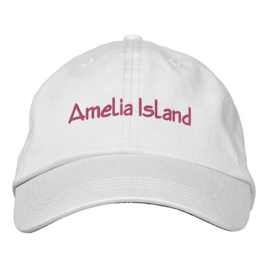 Amelia Island Florida Embroidered Hat Geborduurde Pet (Voorkant)