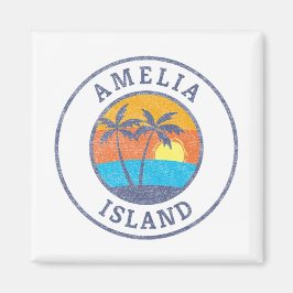 Amelia Island, Florida Faded Classic Style Magneet
