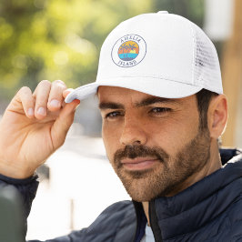 Amelia Island, Florida Faded Classic Style Trucker Pet