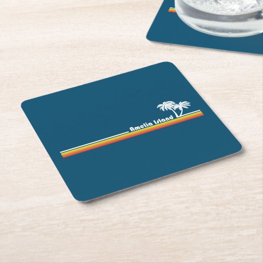 Amelia Island Florida Kartonnen Onderzetters (Schuin)