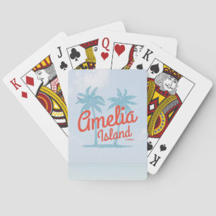 Amelia Island Florida Koraalstrand Souvenir Pokerkaarten