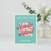 Amelia Island Florida Nassau County retro Briefkaa Briefkaart (Staand voorkant)