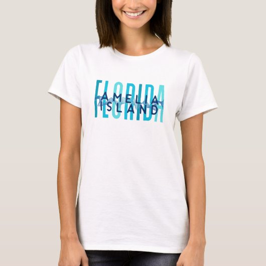 Amelia Island Florida (oceaangolven) T-shirt (Voorkant)