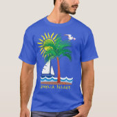 Amelia Island Florida Palm Sailboat and Sunshine T-shirt (Voorkant)
