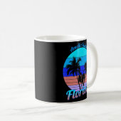 Amelia Island Florida Retro Palm Trees Beach Summe Koffiemok (Voorkant rechts)