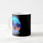 Amelia Island Florida Retro Palm Trees Beach Summe Koffiemok (Voorkant links)
