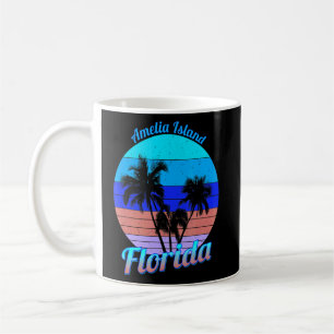 Amelia Island Florida Retro Palm Trees Beach Summe Koffiemok