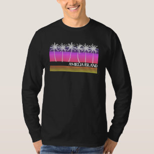 Amelia Island Florida Retro Style  Sunset 7 T-shirt