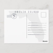 Amelia Island Florida Retro Sunset Souvenirs 80s Briefkaart (Achterkant)